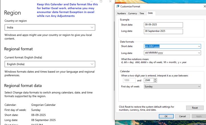 Screenshot of preparing creditors list