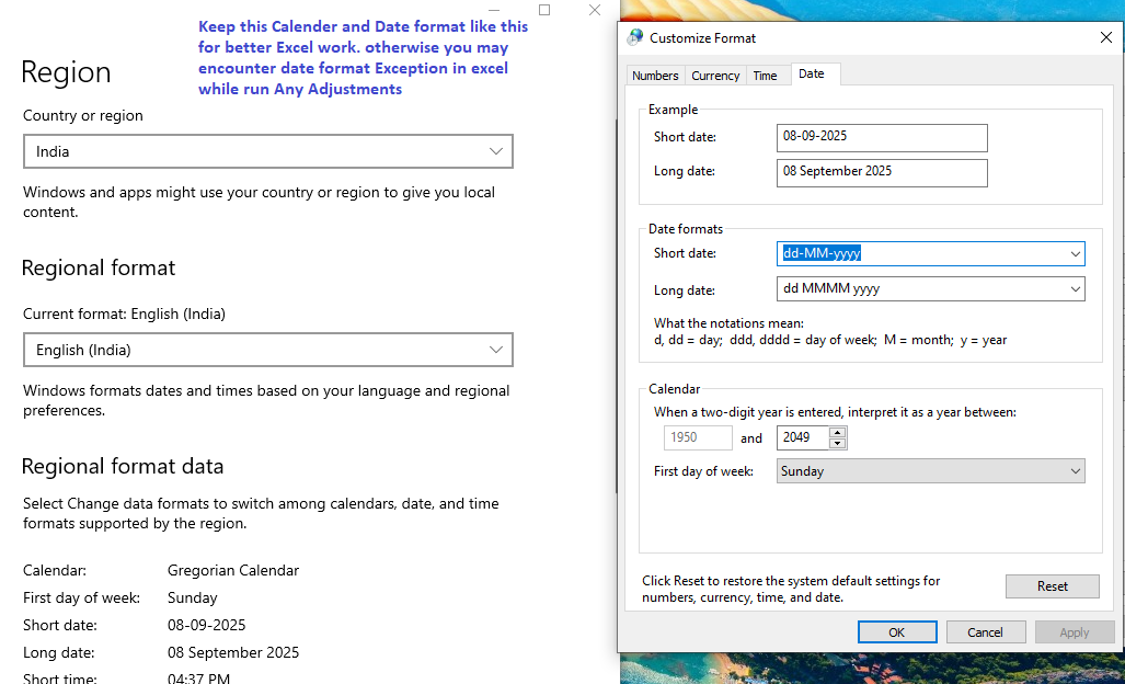 Screenshot of preparing creditors list